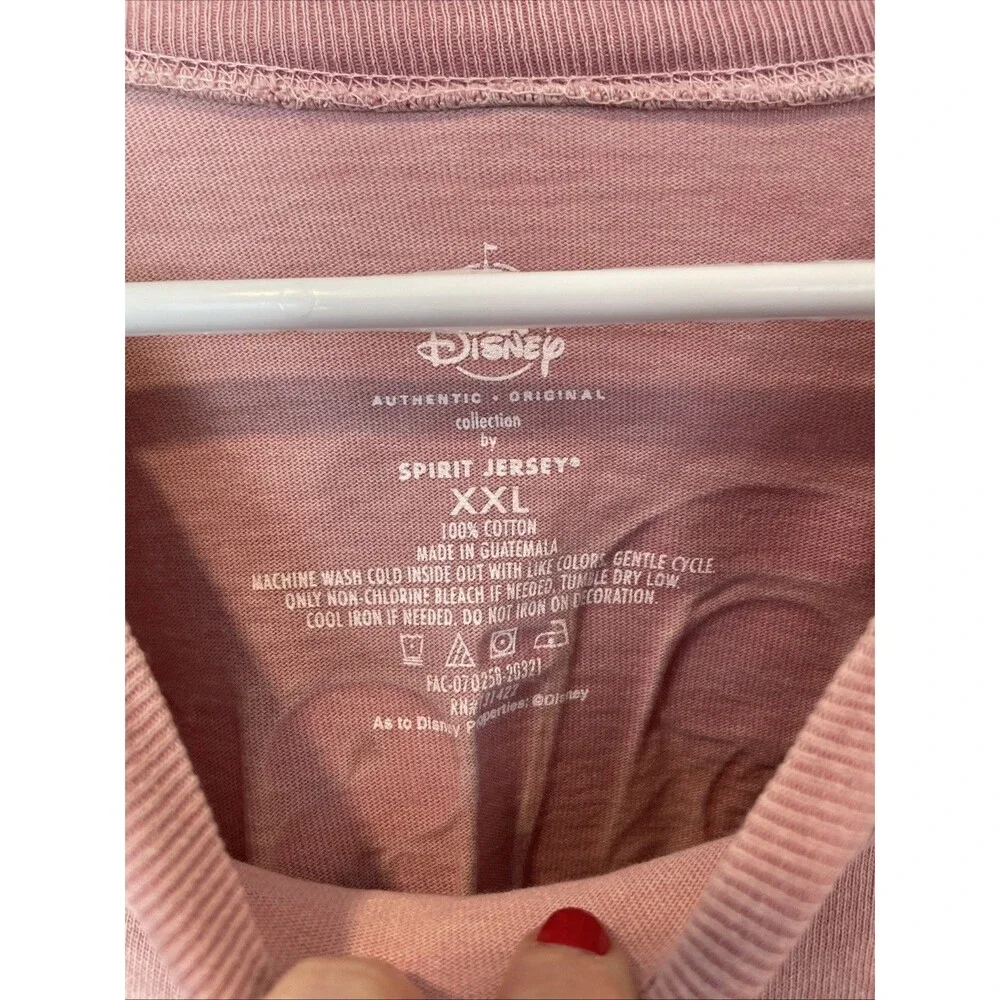 WDW Womens Dusty Rose Glitter Spirit Jersey Shirt Size XXL - Picture 3 of 7